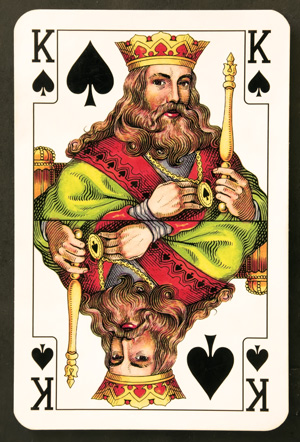 Quadro Baralho Poker Arte Rei de Copas Jogo Cartas