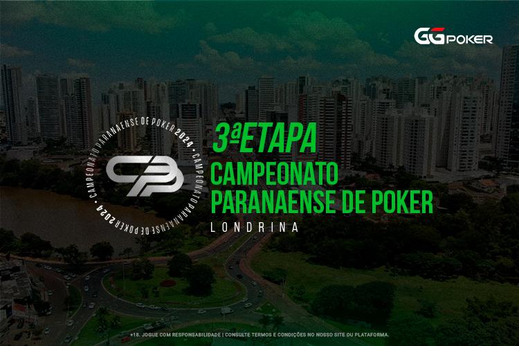 Terceira etapa do Campeonato Paranaense de Poker começa segundafeira