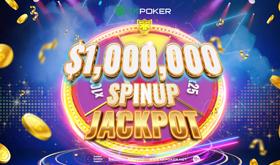 Jackpot de US$ 1 milhão é ativado no SpinUp do KKPoker/CardPlayer.com.br